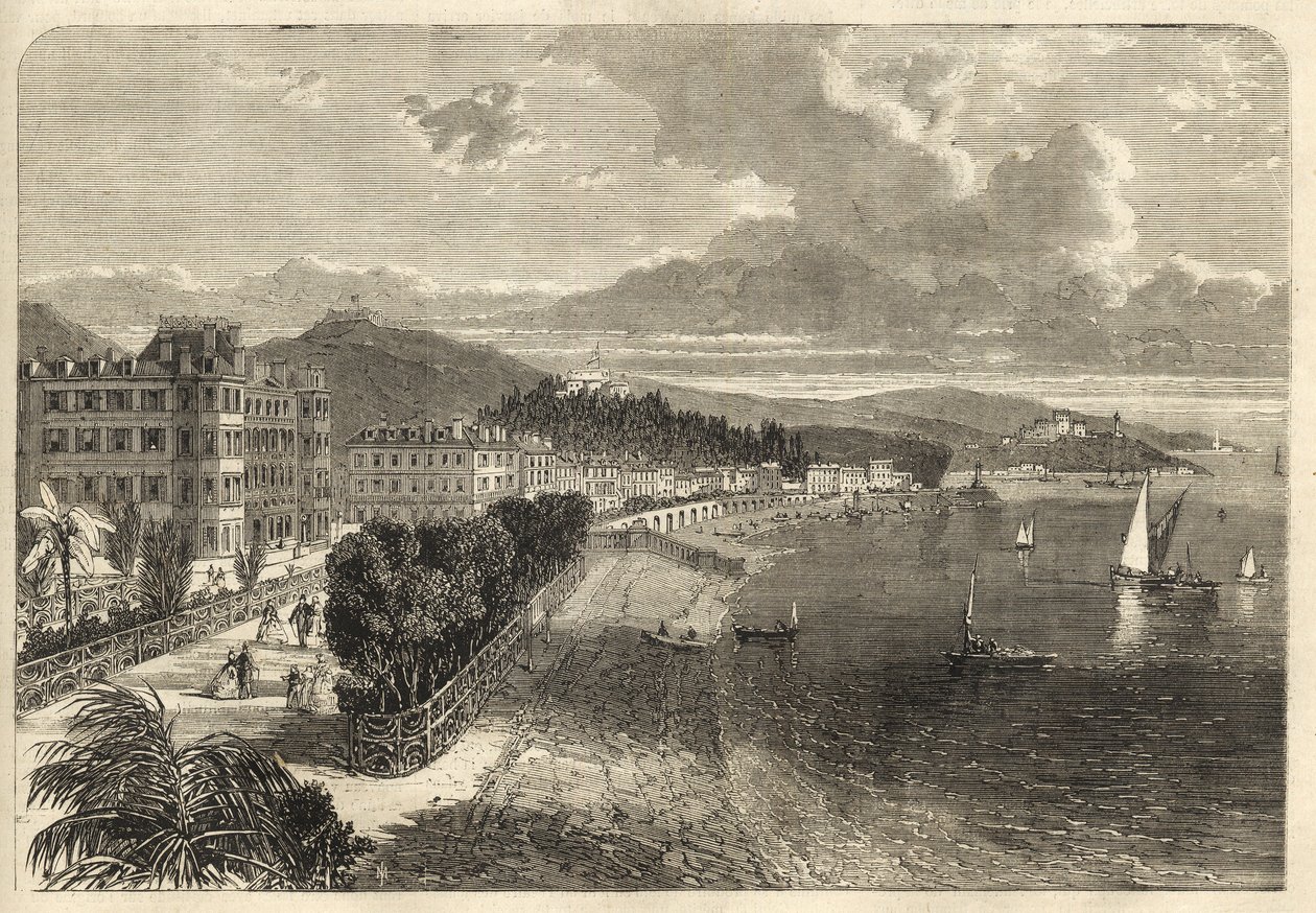 Promenade des Anglais in Nice in 1866 by Unknown artist