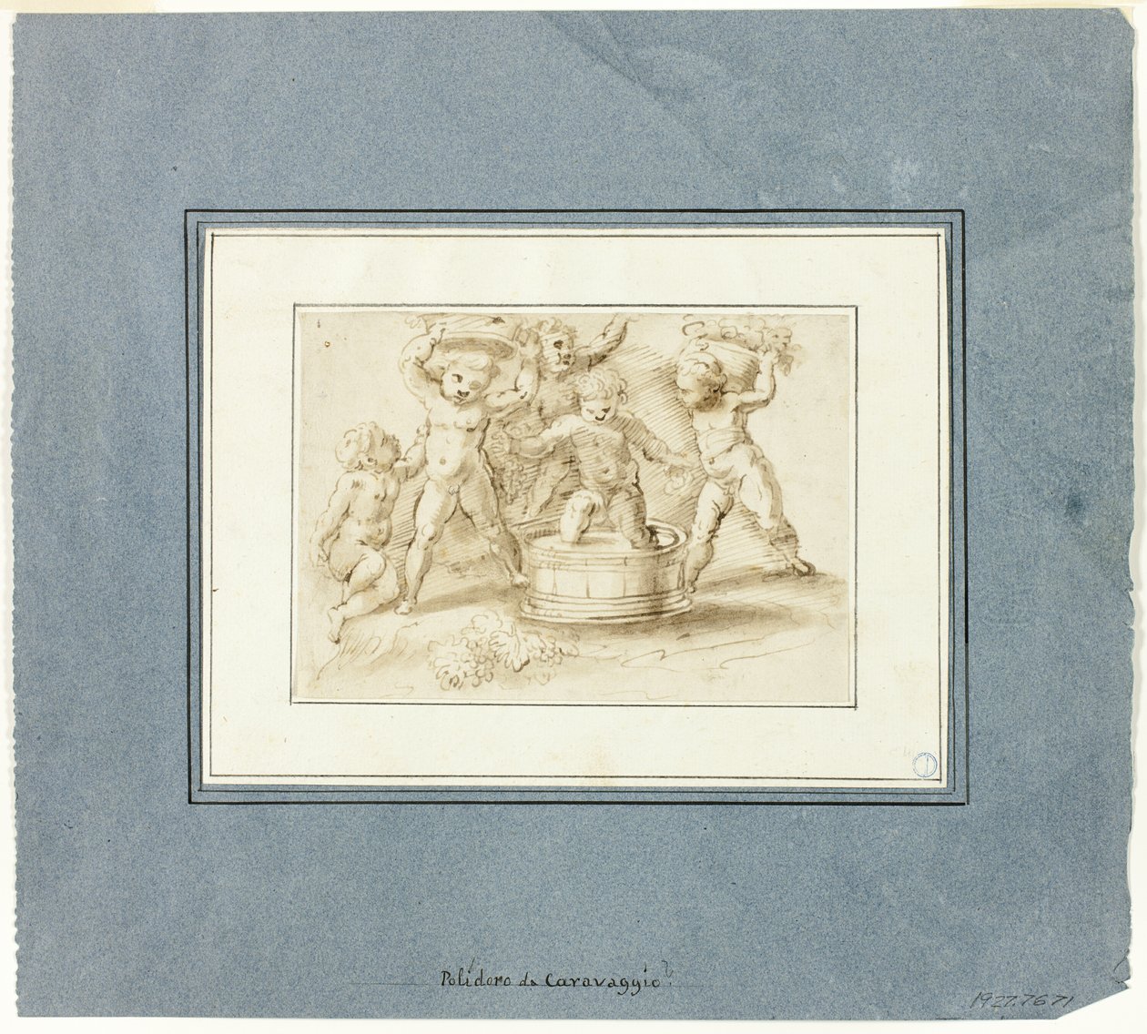 Putti Making Wine by Unknown artist
