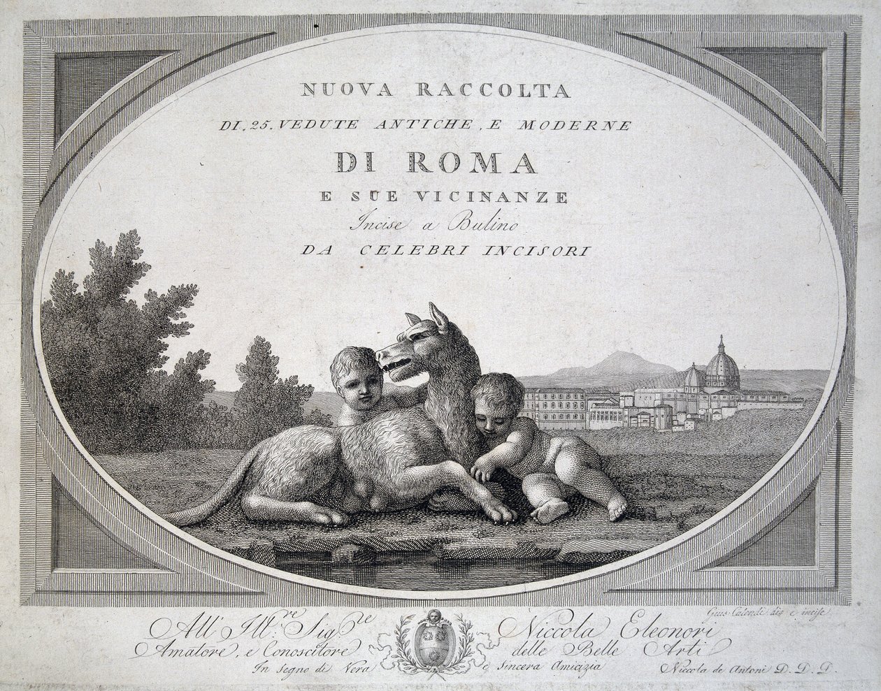 Remus and Romulus and the wolf - in Collection of views of Rome by Unknown artist