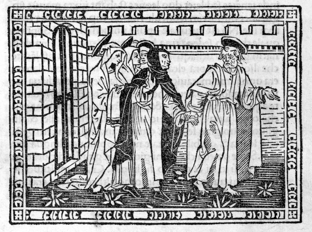 Saint Peter Led by the Hand Savonarola (Jerome Savonarola) (1452 - 1498) - in 