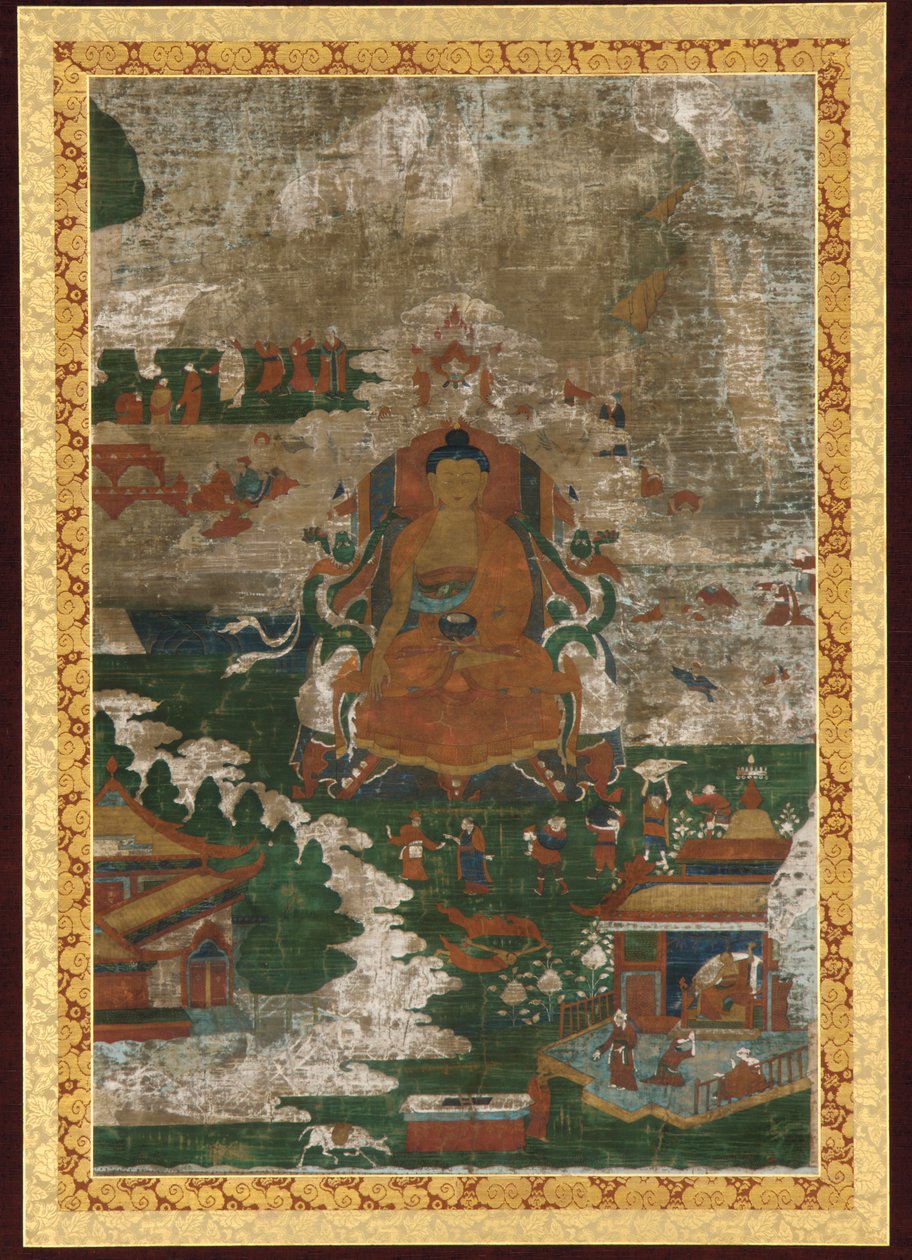 Sakyamuni Enthroned; and Biographical Scenes by Unknown artist