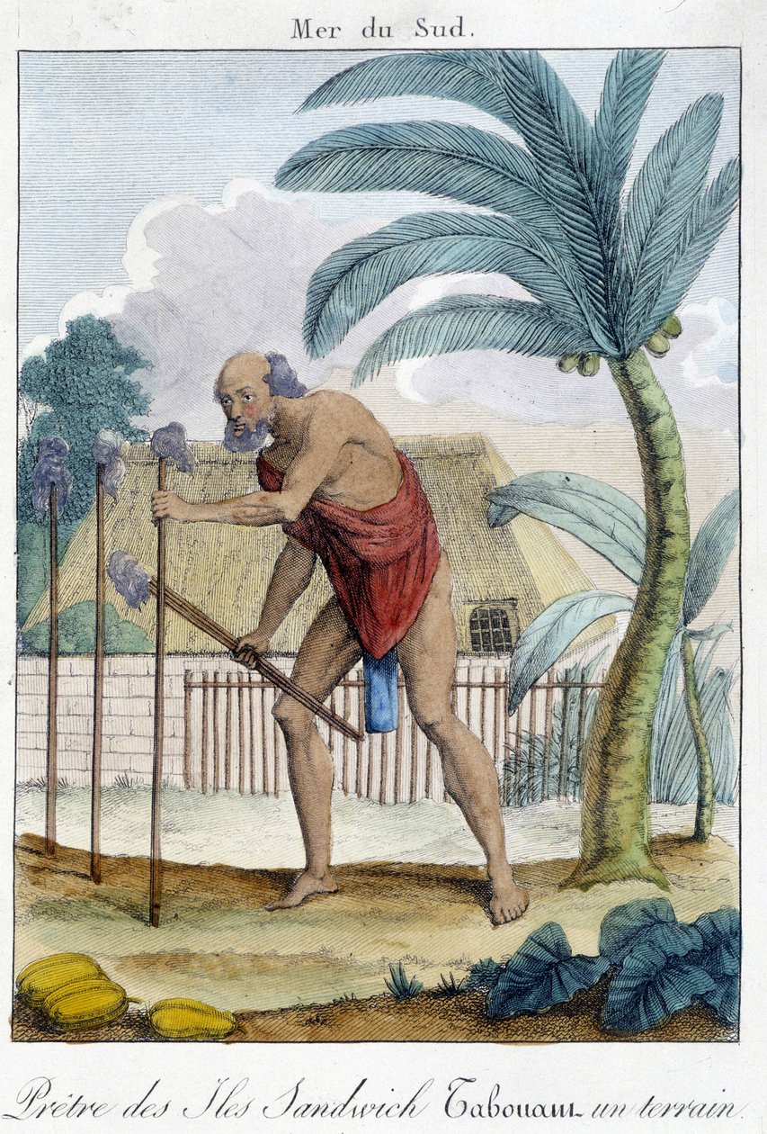 Sandwich Islands priest beating a field by Unknown artist