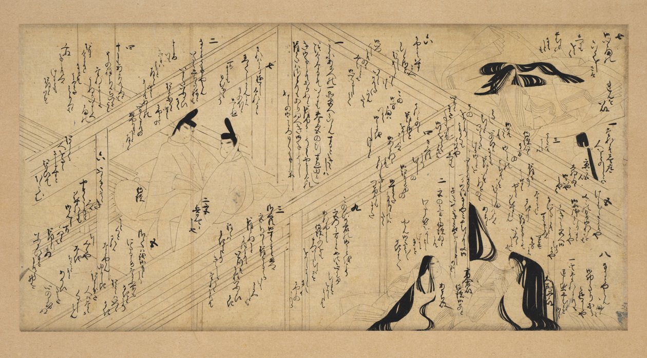 Scene from the Tale of the Wisteria Robe by Unknown artist