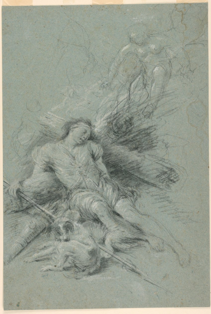 Selene Sees the Sleeping Endymion by Unknown artist
