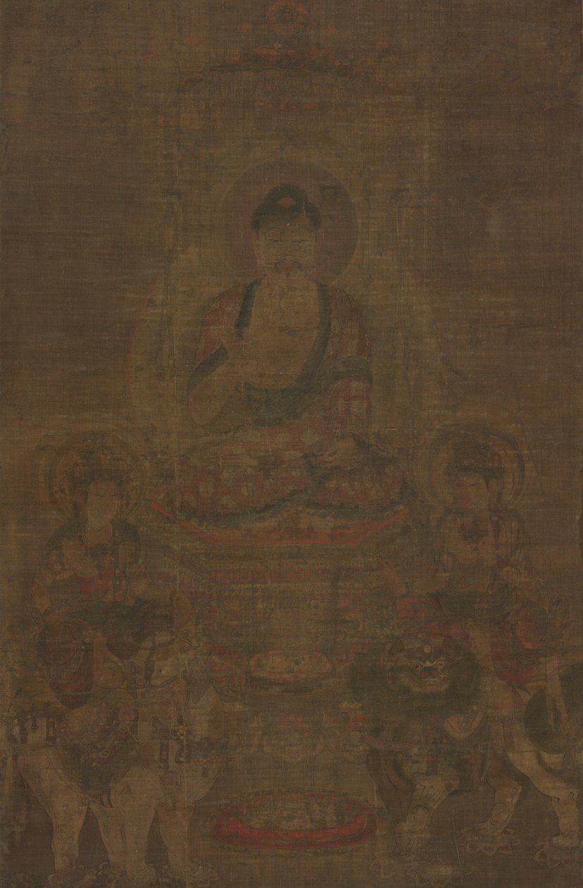 Shakyamuni Triad: Buddha Attended by Manjushri and Samantabhadra by Unknown artist