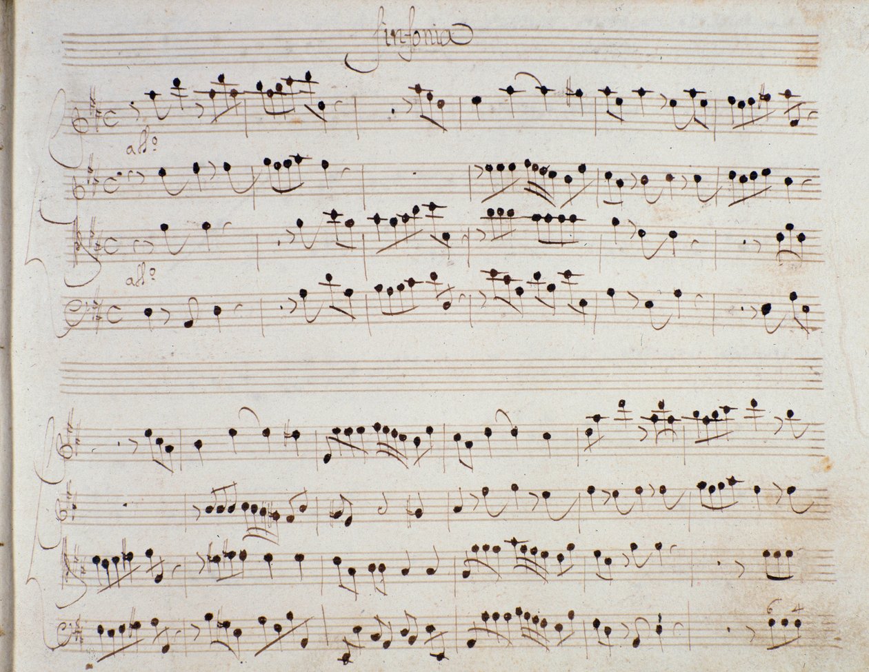 Sheet Music Page for the Opera Mithridate by Unknown artist