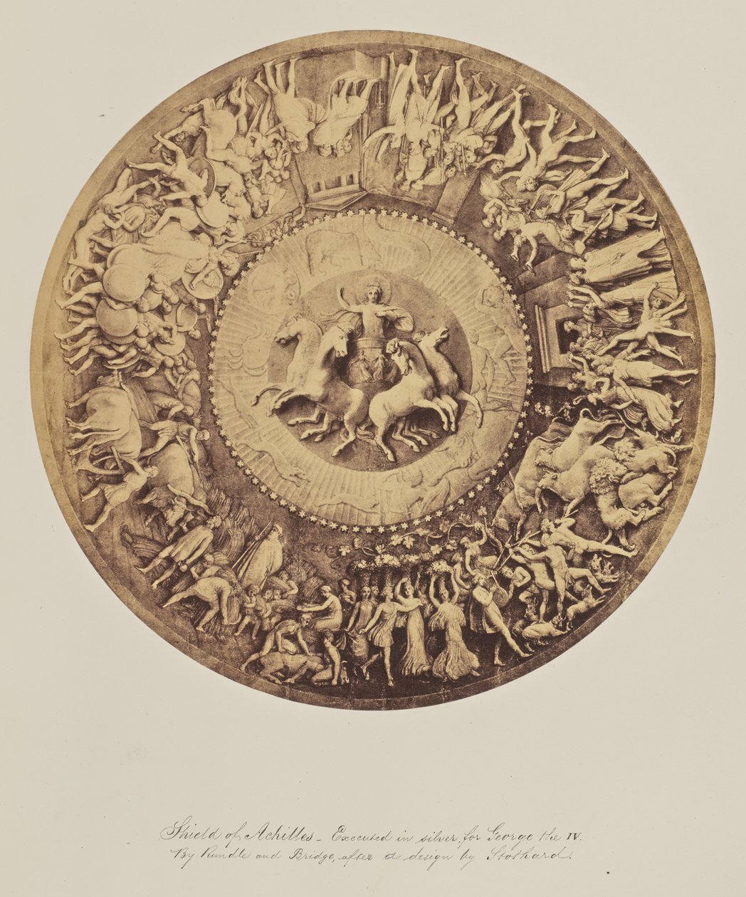 Shield of Achilles - Executed in silver, for George IV by Rundle and Bridge, after a design by Stothard by Unknown artist