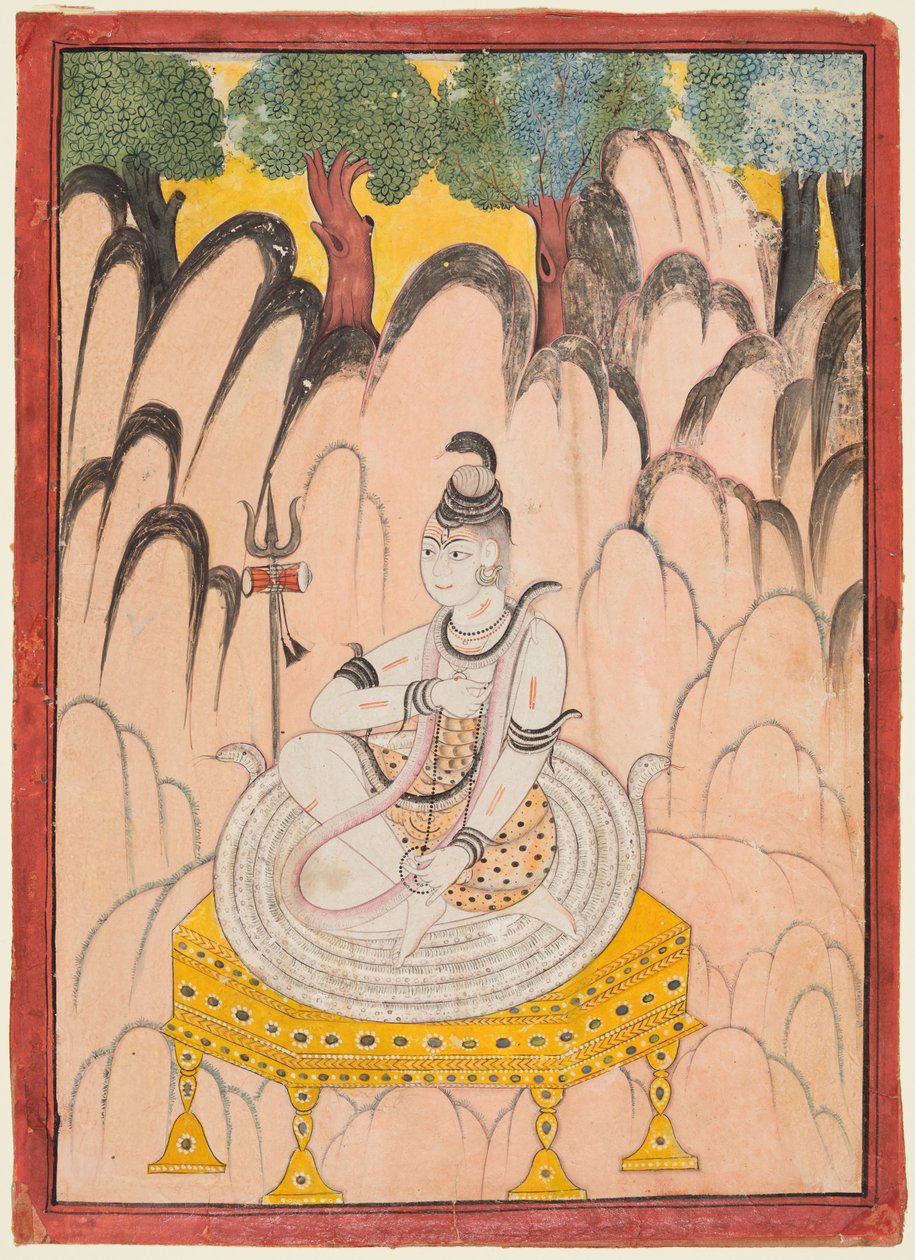 Shiva Seated on a Throne in a Landscape by Unknown artist