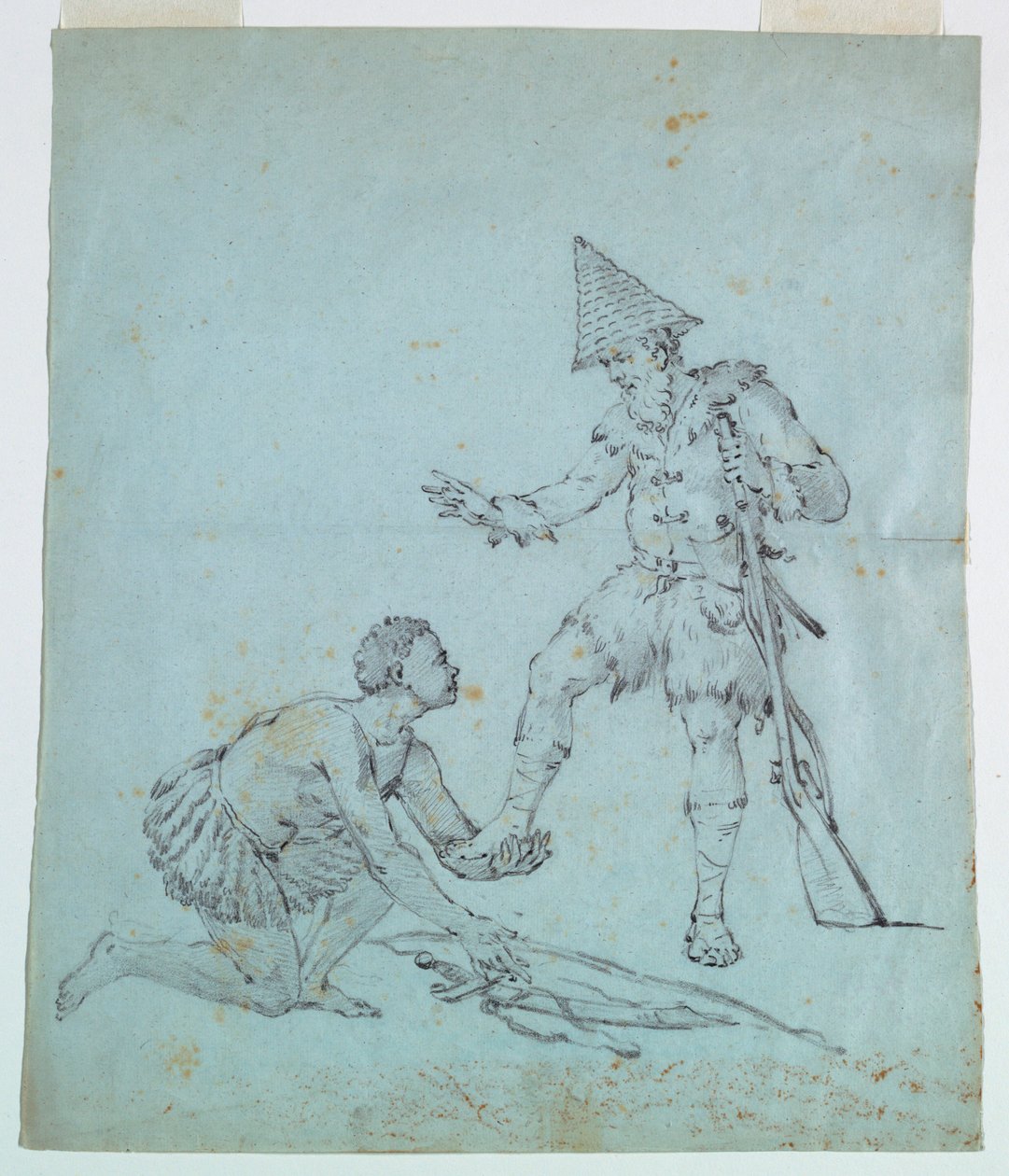 Sketch for a Cotton Printing: Robinson Crusoe by Unknown artist