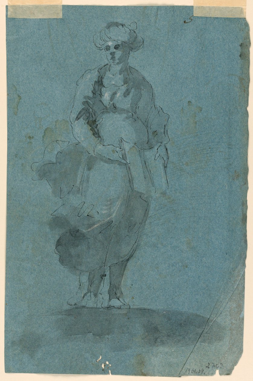 Sketches A) Sibyl (?); B) St. John preaching by Unknown artist