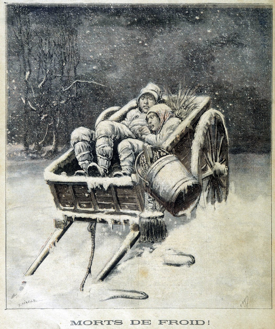 Small Chimney in the Vicinity of Fougères Dead from Frost - in “Le Petity Journal” by Unknown artist