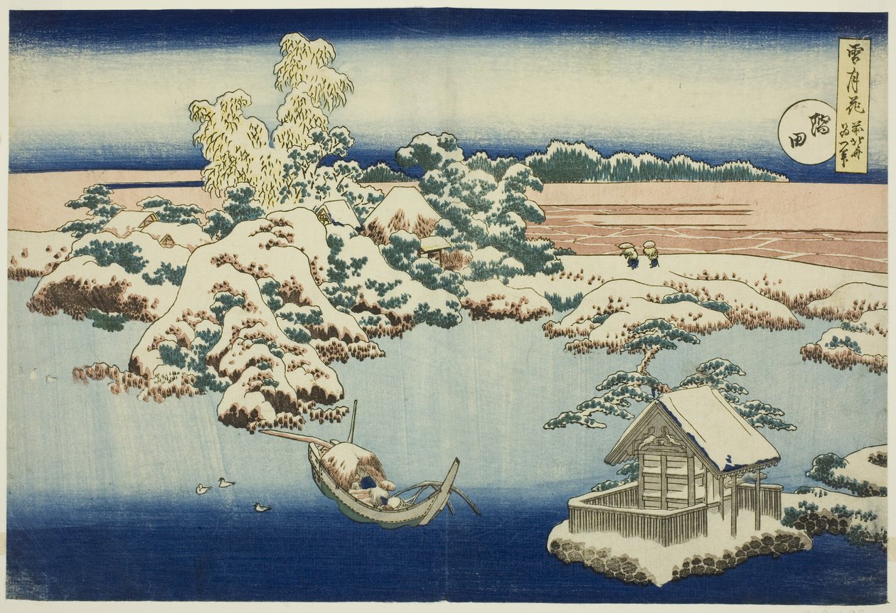 Snow on the Sumida River, from the series, Snow, Moon, and Flowers by Unknown artist