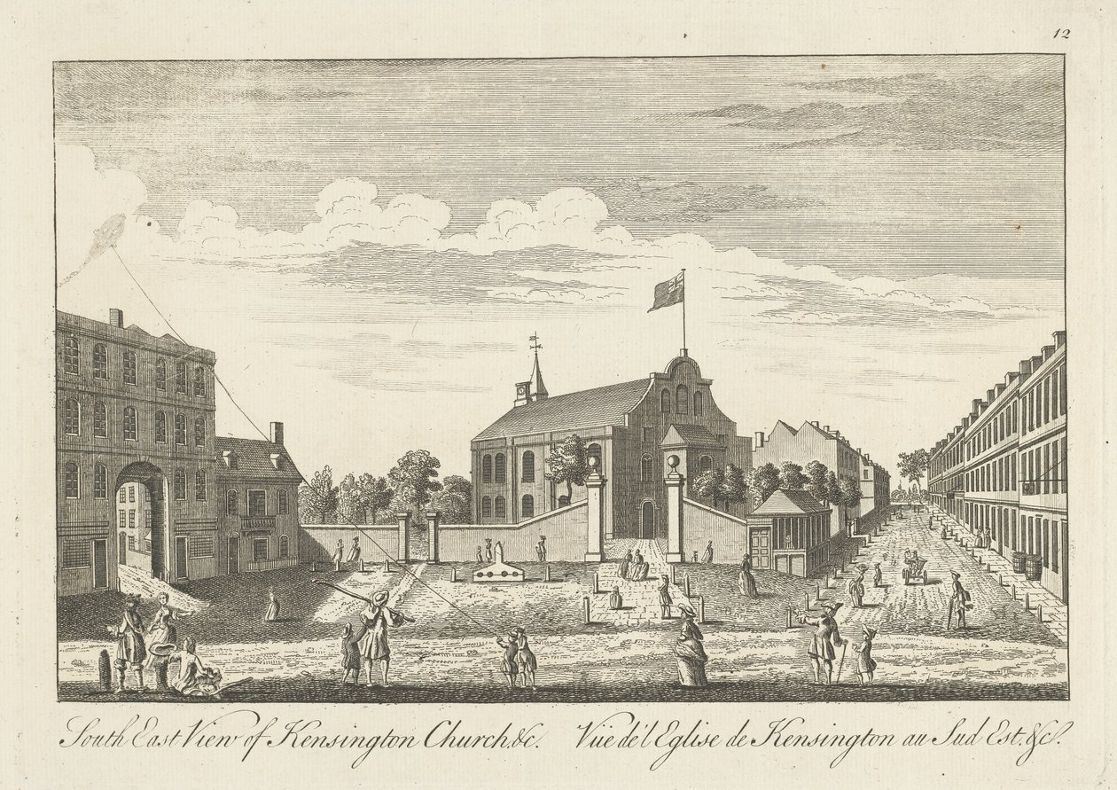South East View of Kensington Church by Unknown artist
