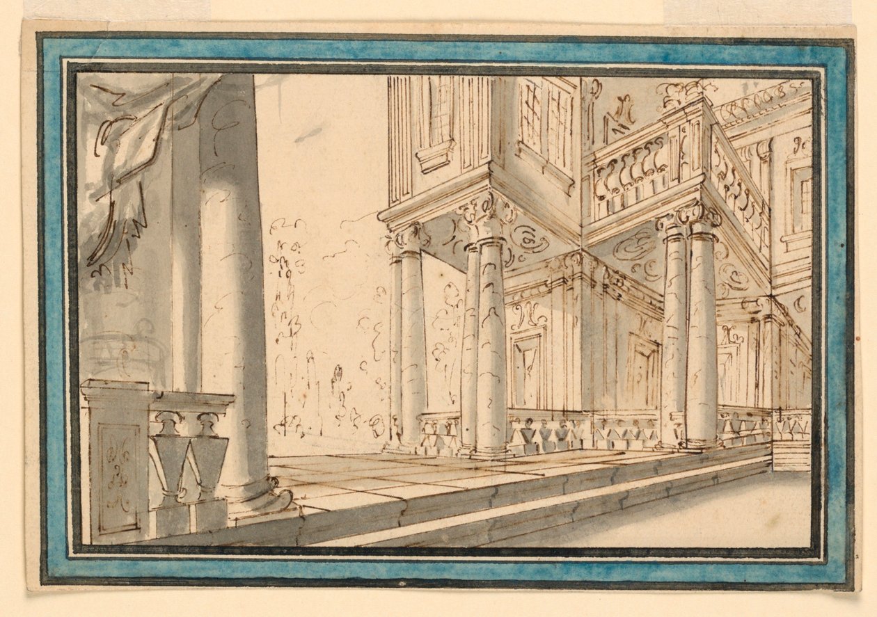Stage Design: Atrium of a Villa by Unknown artist