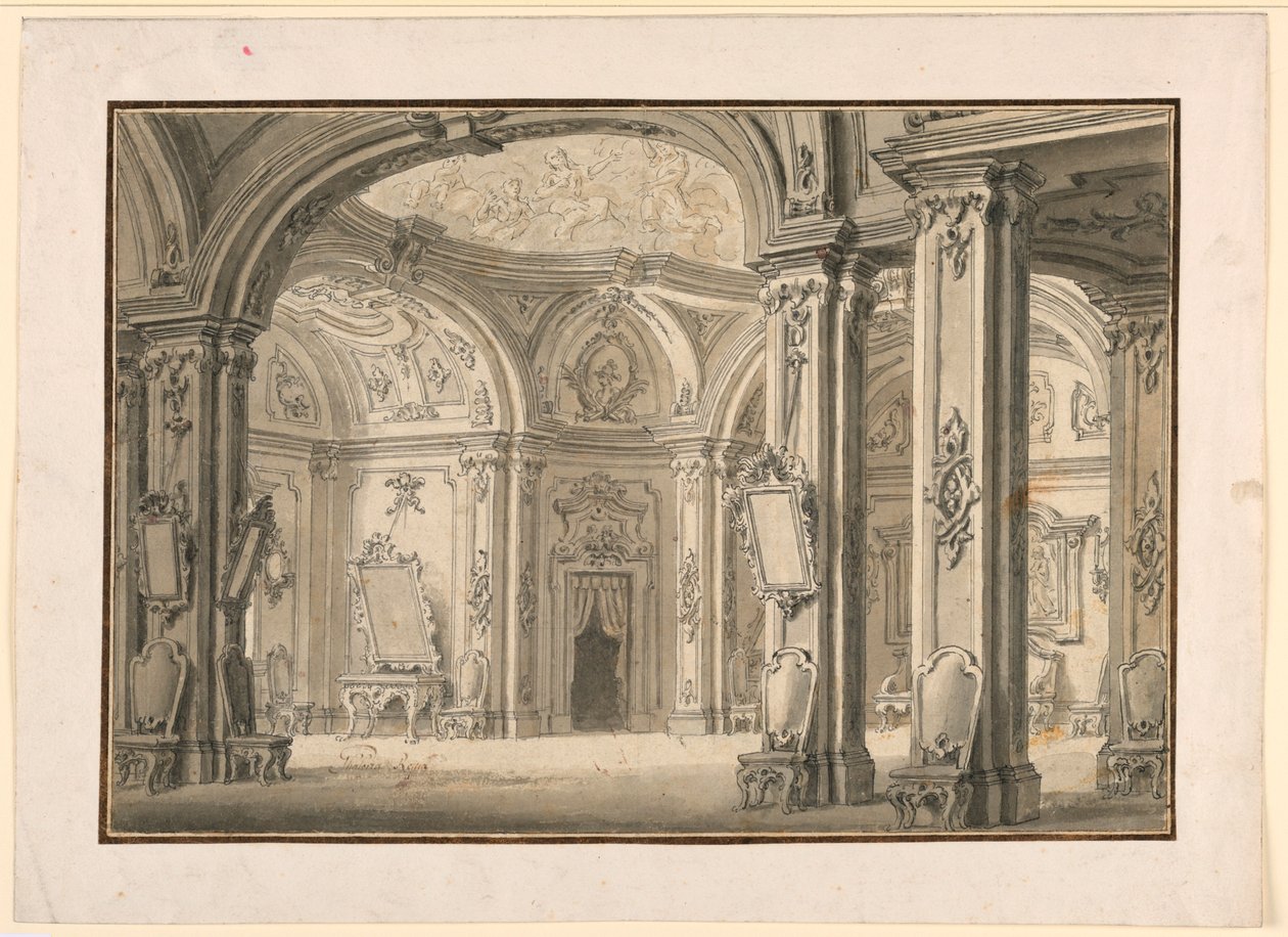 Stage Design: Gallery in a Palace by Unknown artist