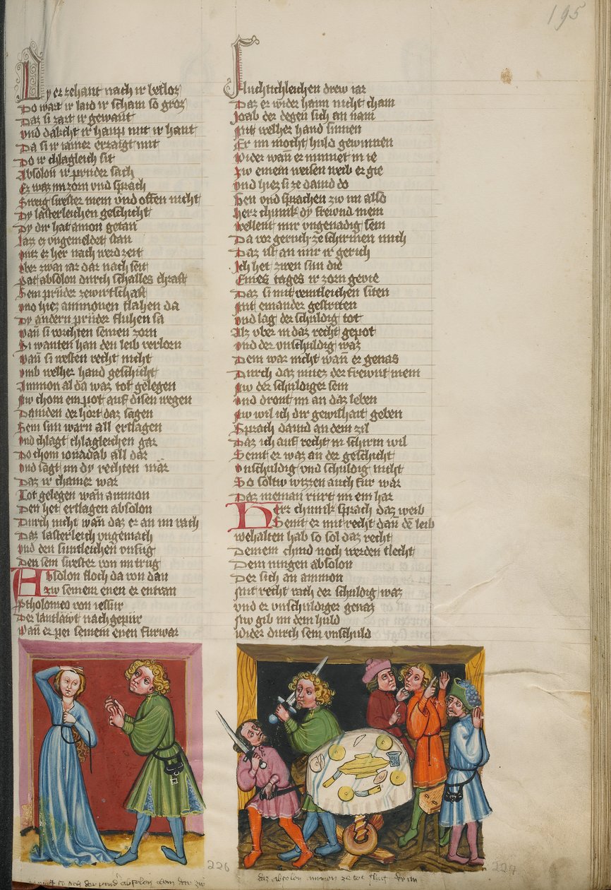 Tamar Complaining to Absalom; Absalom Ordering the Death of Amnon by Unknown artist