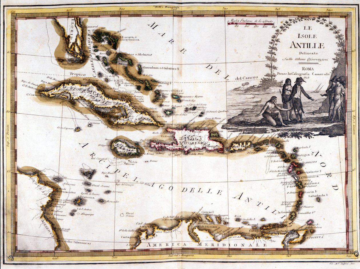 The Caribbean archipelago, based on an Atlas of 1798 by Unknown artist