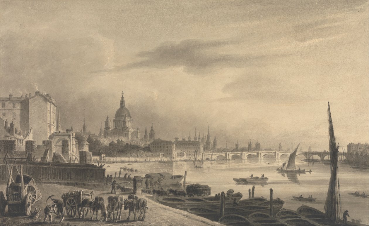 The City of London from Somerset House by Unknown artist