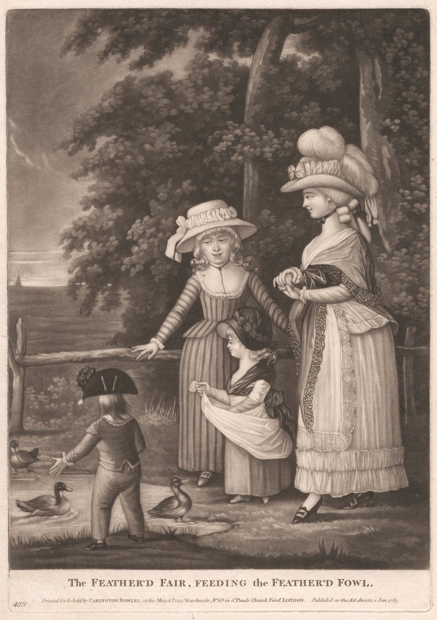 The Feathered Fair, Feeding the Feathered Fowl by Unknown artist