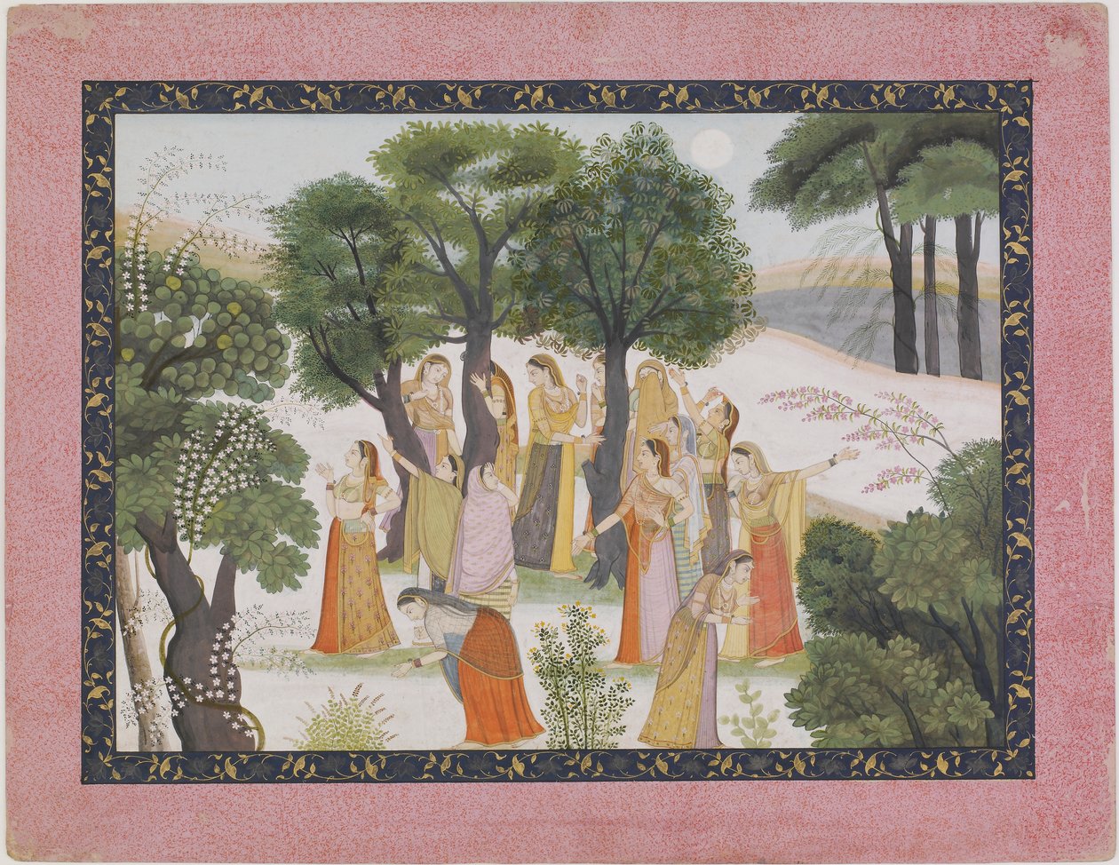 The Gopis Search for Krishna from a Bhagavata Purana by Unknown artist