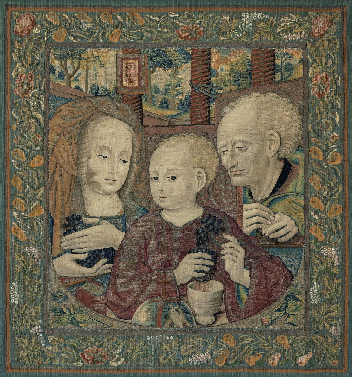 The Holy Family with the Infant Christ Pressing the Wine of the Eucharist by Unknown artist