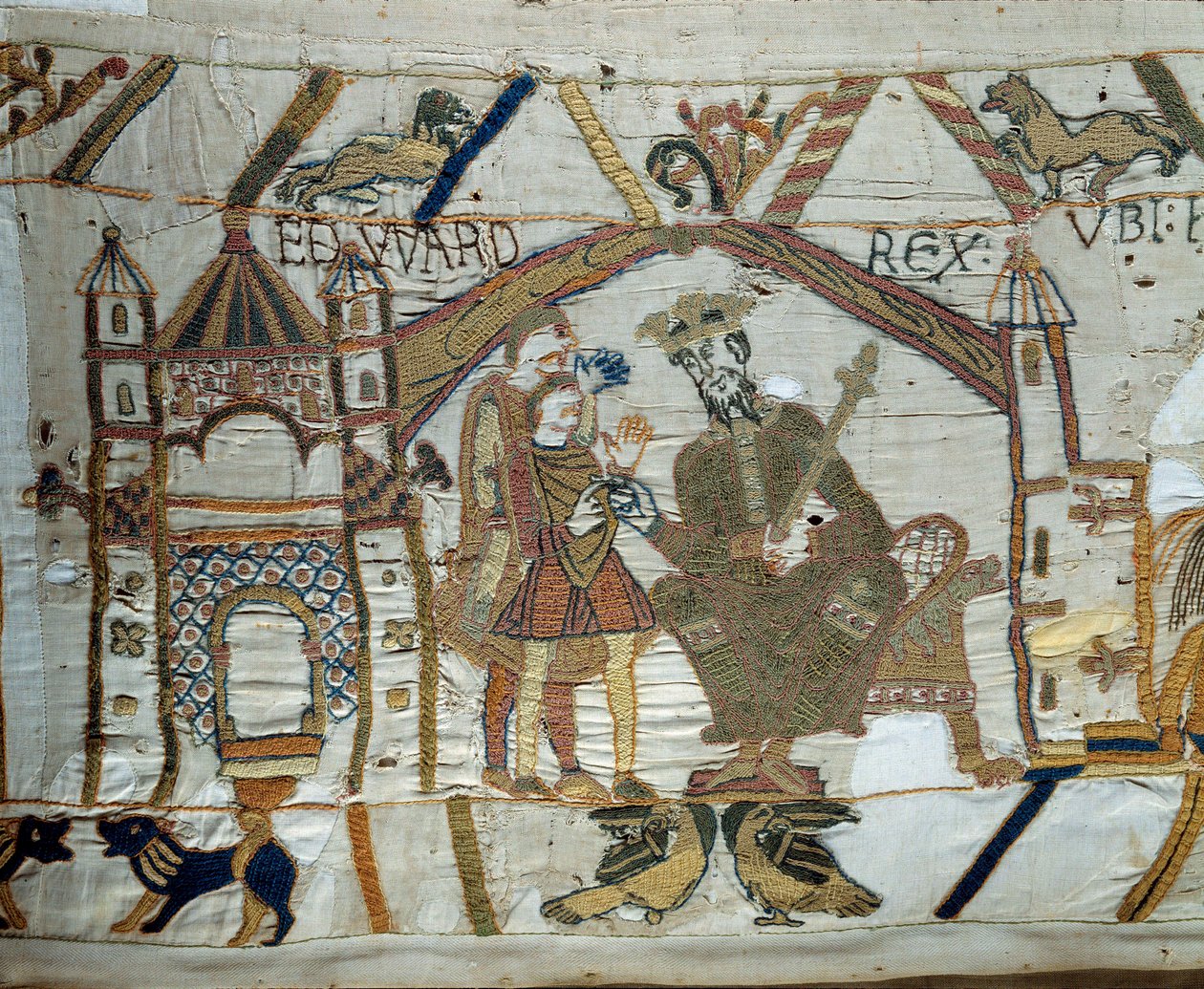 The King of England Edward the Confessor Instructs Harold to Confirm to the Duke of Normandy William the Conqueror that He Will Be His Successor (Detail) by Unknown artist