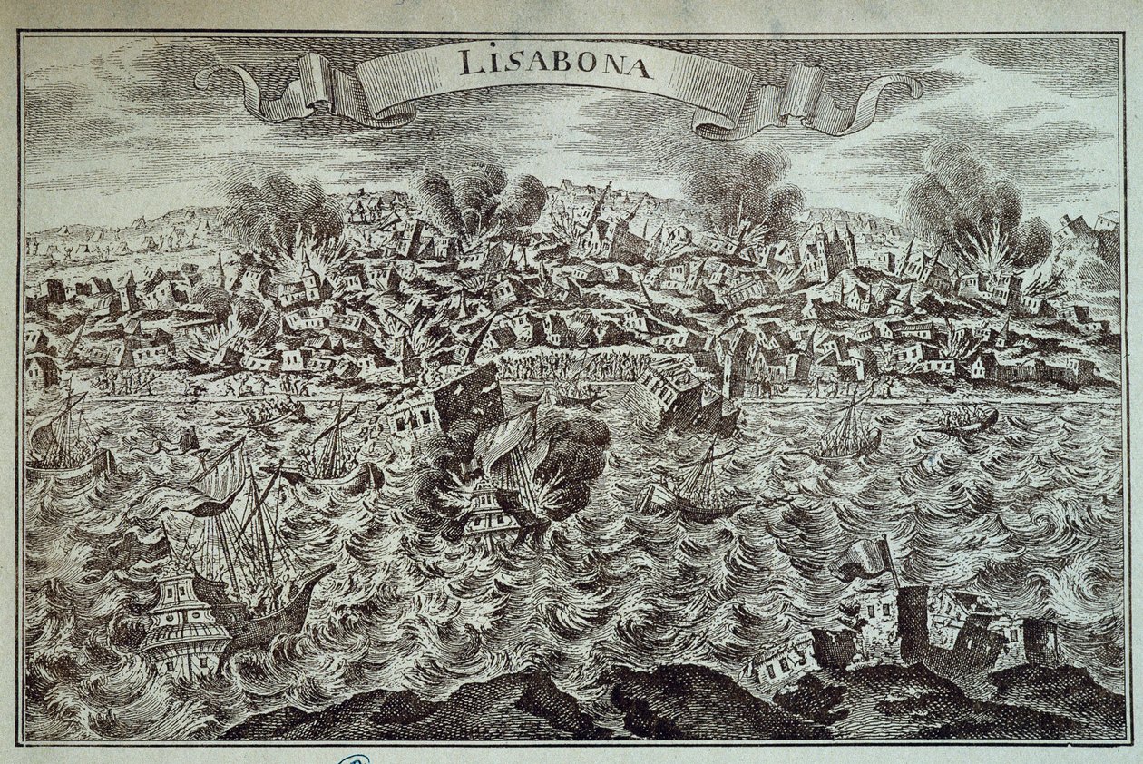 The Lisbon earthquake in 1755 by Unknown artist