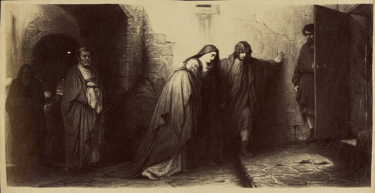 The Return from Golgotha by Paul Delaroche by Unknown artist