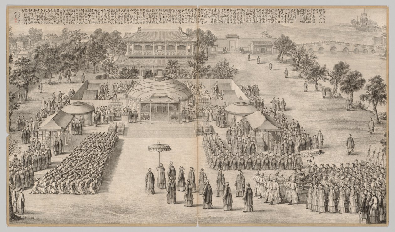 The Victory Banquet: from Battle Scenes of the Quelling of Rebellions in the Western Regions, with Imperial Poems by Unknown artist