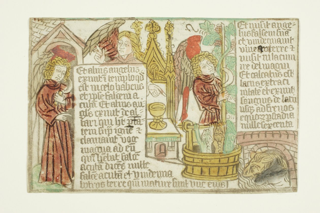 The Vintage of the Grapes of the Vine, from the Blockbook Apocalypse by Unknown artist