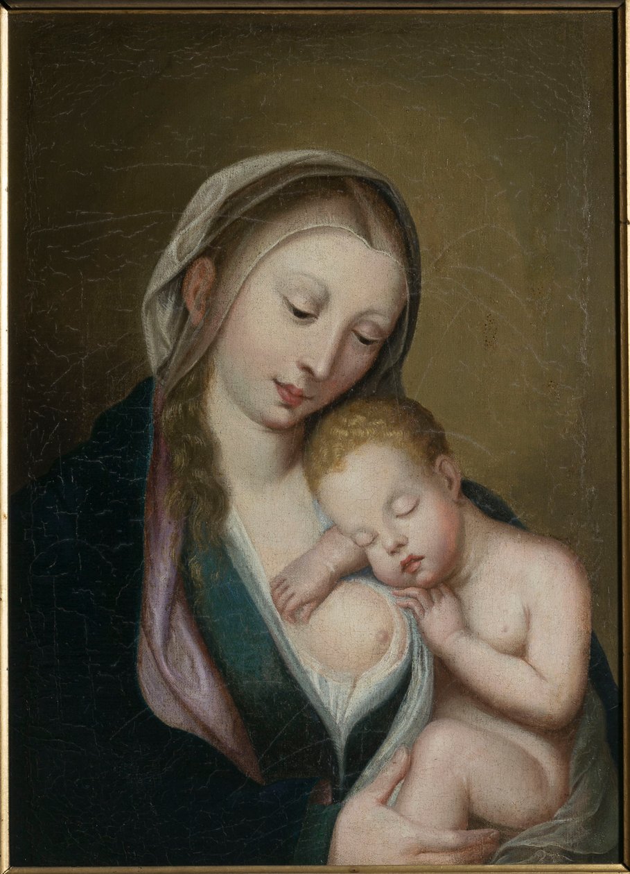 The Virgin and Child Sleeping on Her Shoulder, 18th Century by Unknown artist