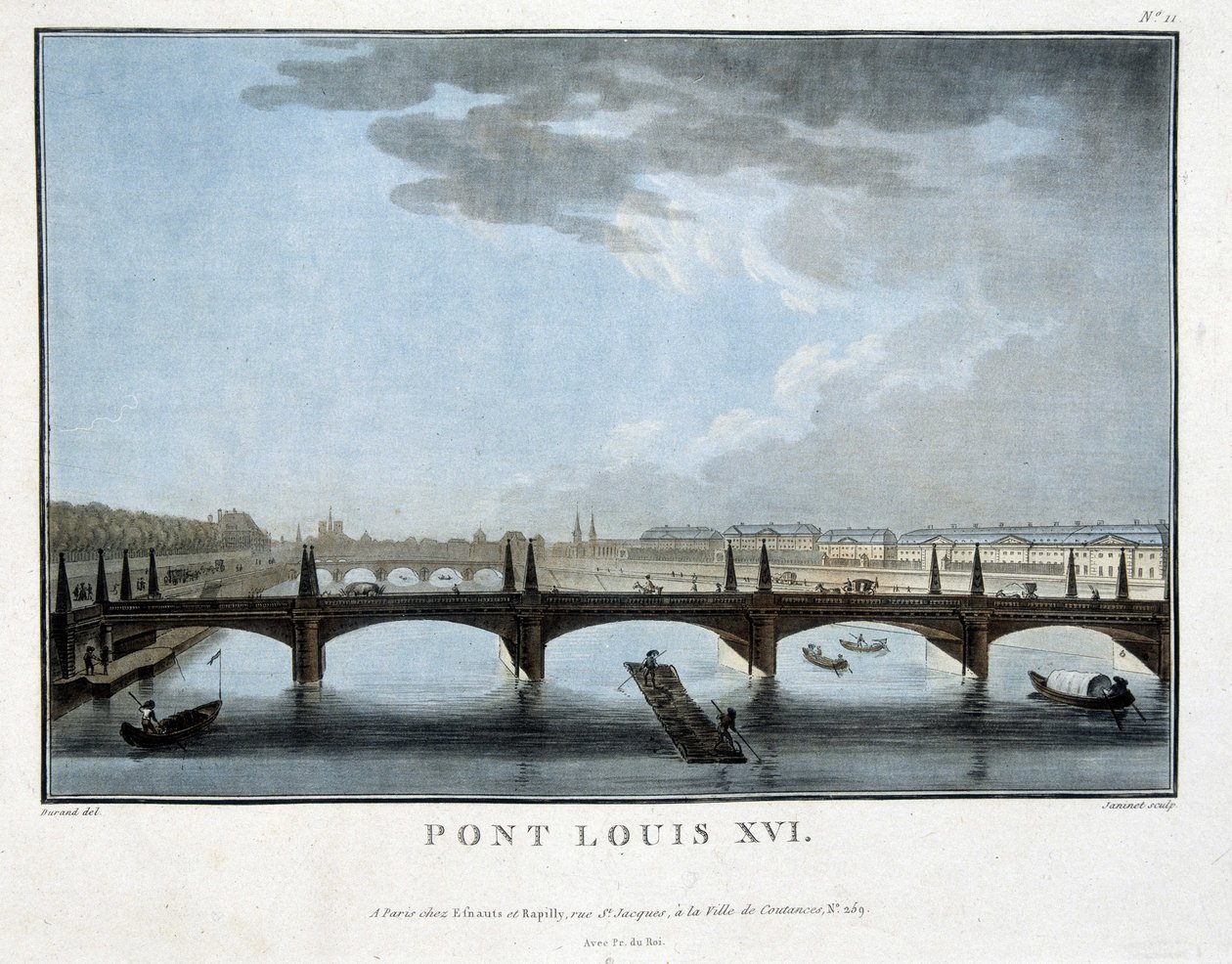 The Bridge Louis XVI by Unknown artist