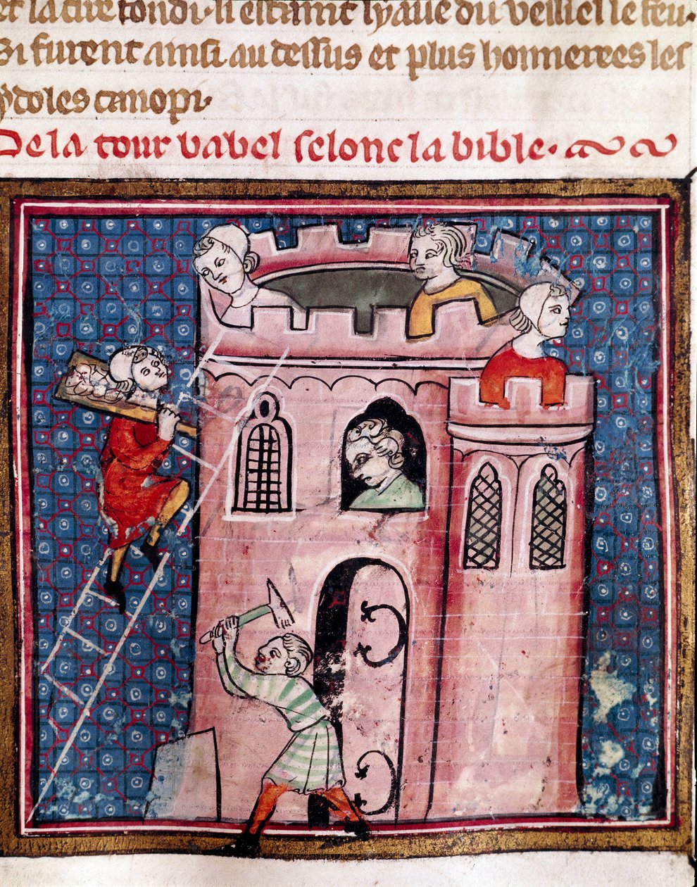 The Construction of the Tower of Babel (detail) by Unknown artist
