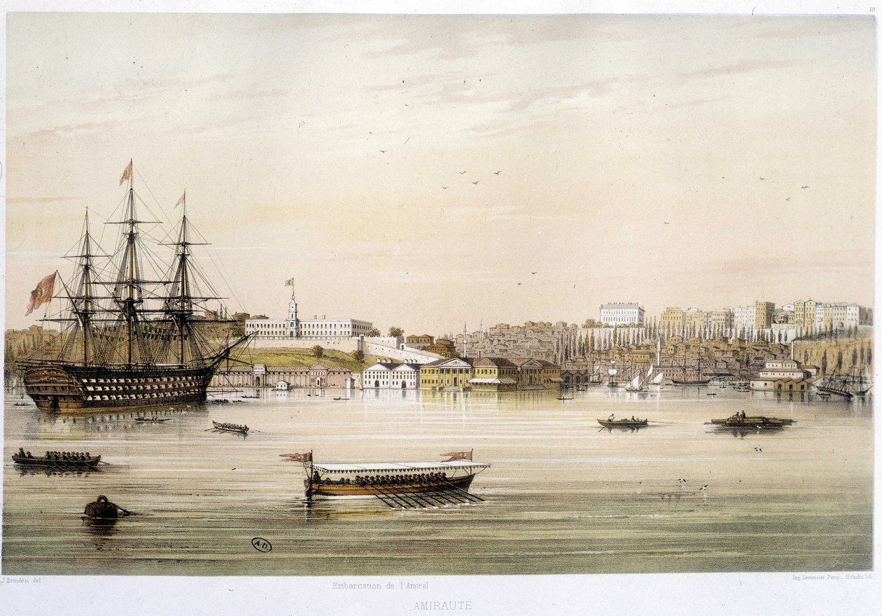 The port or Admiralty of Istanbul in the 19th century by Unknown artist