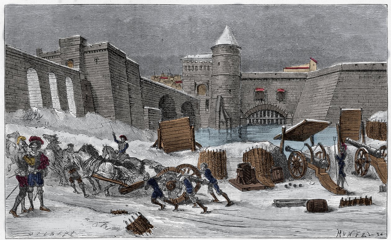 The siege of Metz by Charles V in 1552 in “Les sieges celebres” engraving by Gilbert by Unknown artist
