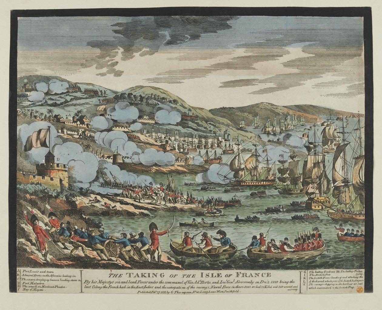 The taking of the Isle of France (Mauritius), 2 December 1810 by Unknown artist