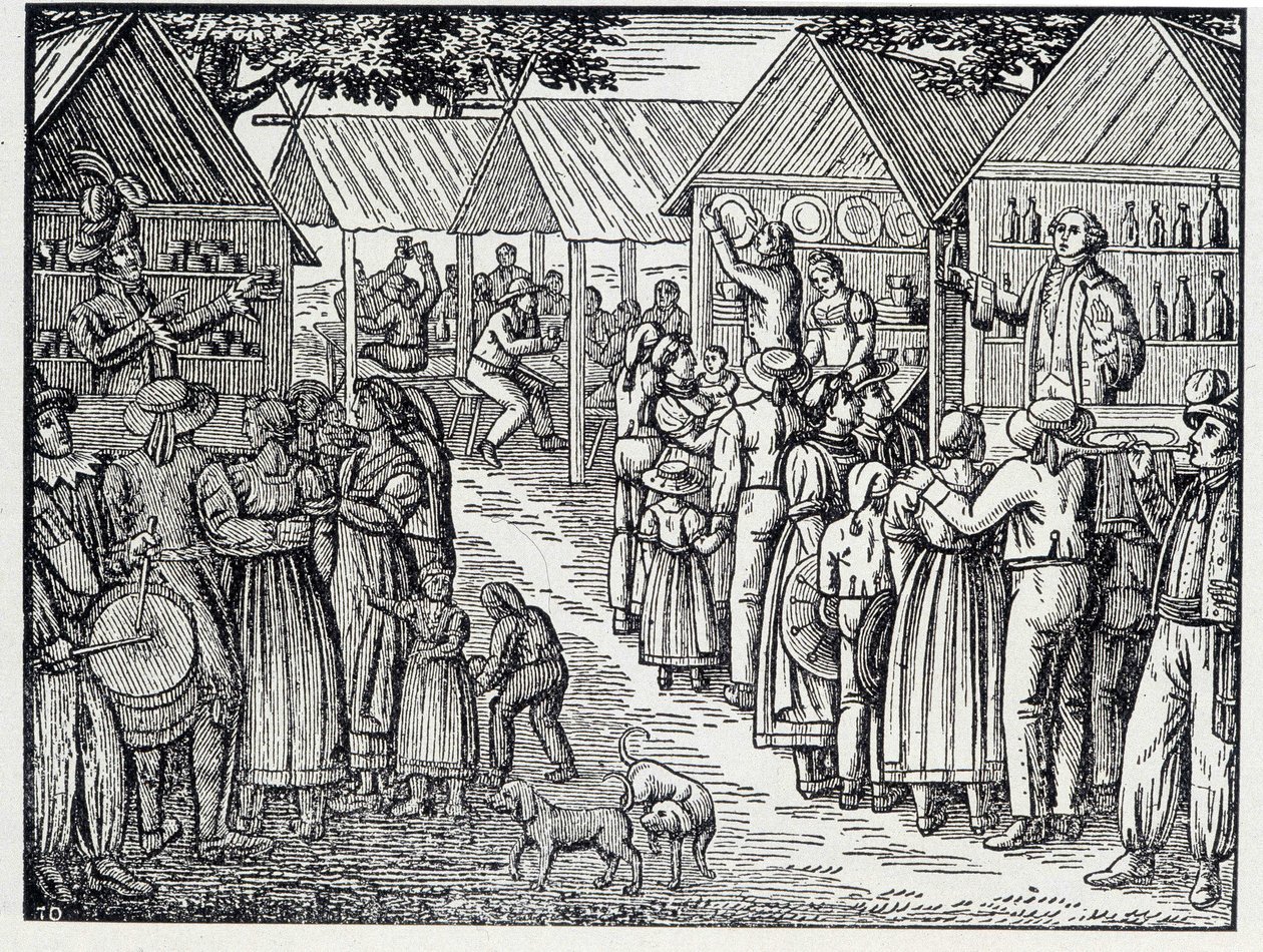 The two charlatans - from a wood engraving by Unknown artist