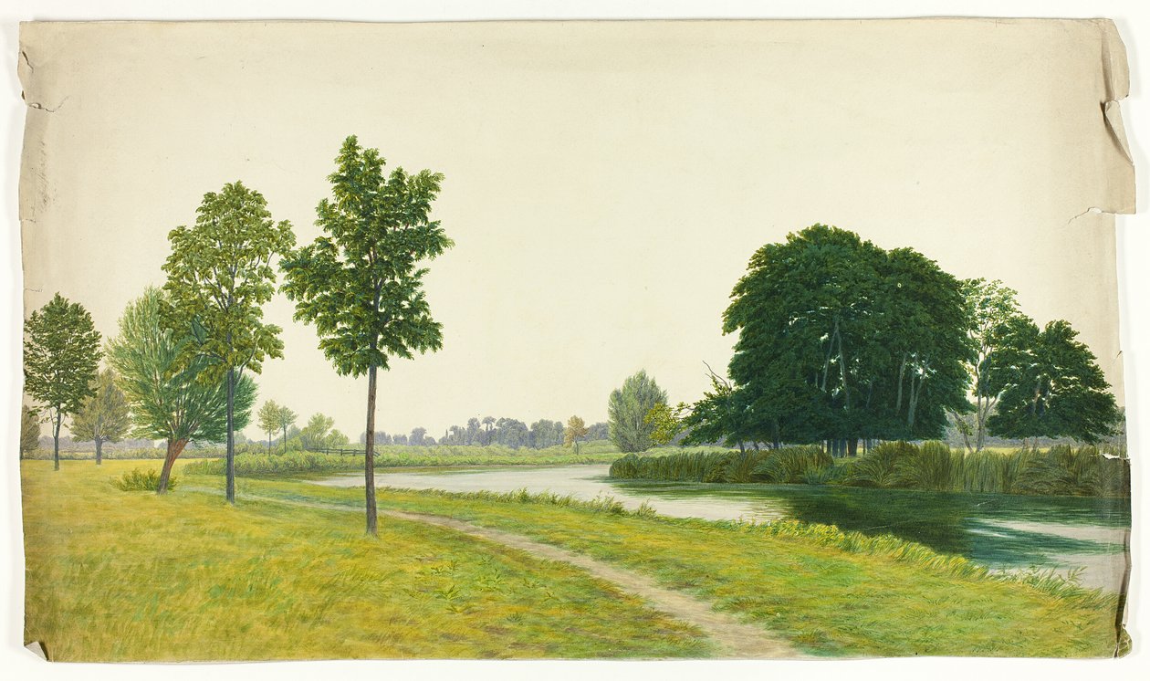 Tranquil Park Scene by Unknown artist