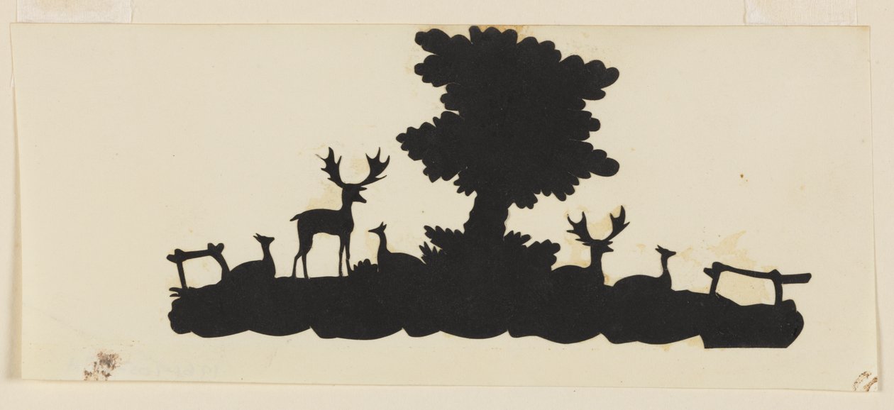 Tree with Stags and Roe by Unknown artist