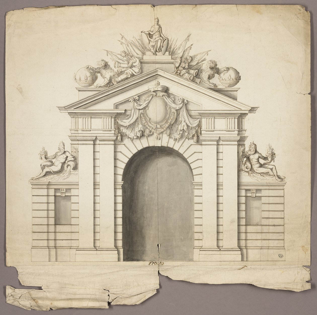 Triumphal Arch with Order of the Golden Fleece at Center by Unknown artist