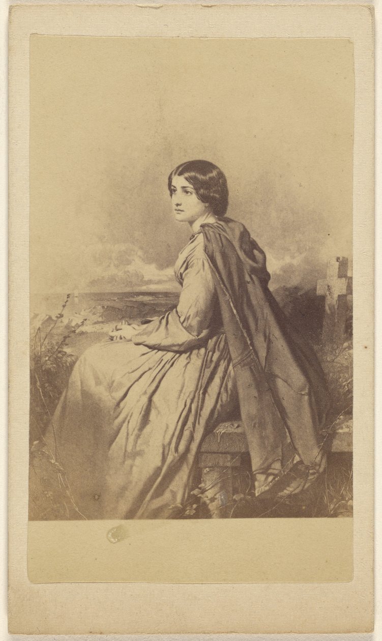 Unidentified Painting of a Woman Seated in a Cemetery by Unknown artist