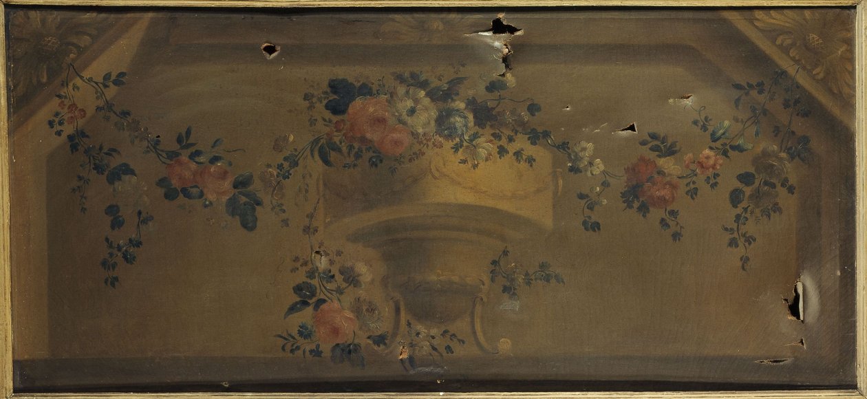 Vase of flowers in a niche. Between 1769 and 1789 by Unknown artist