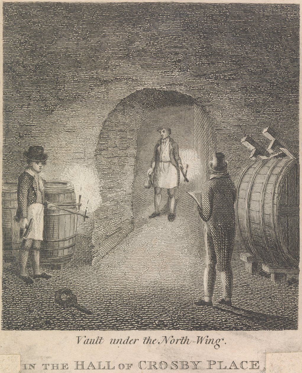 Vault under the North-Wing in the Hall of Crosby Place (detail) by Unknown artist