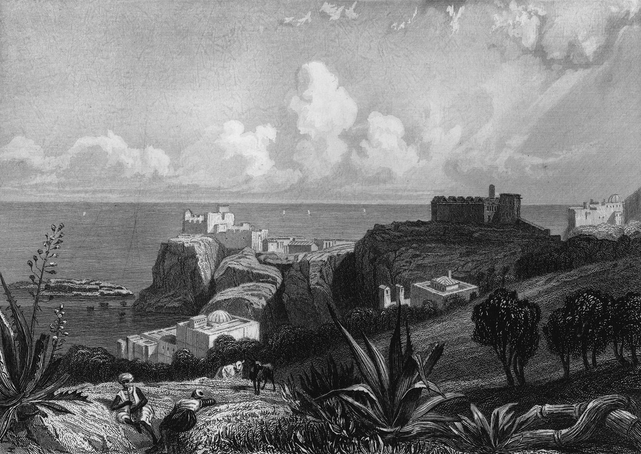 View of Cape Pescade in Algeria in the 19th century, in 
