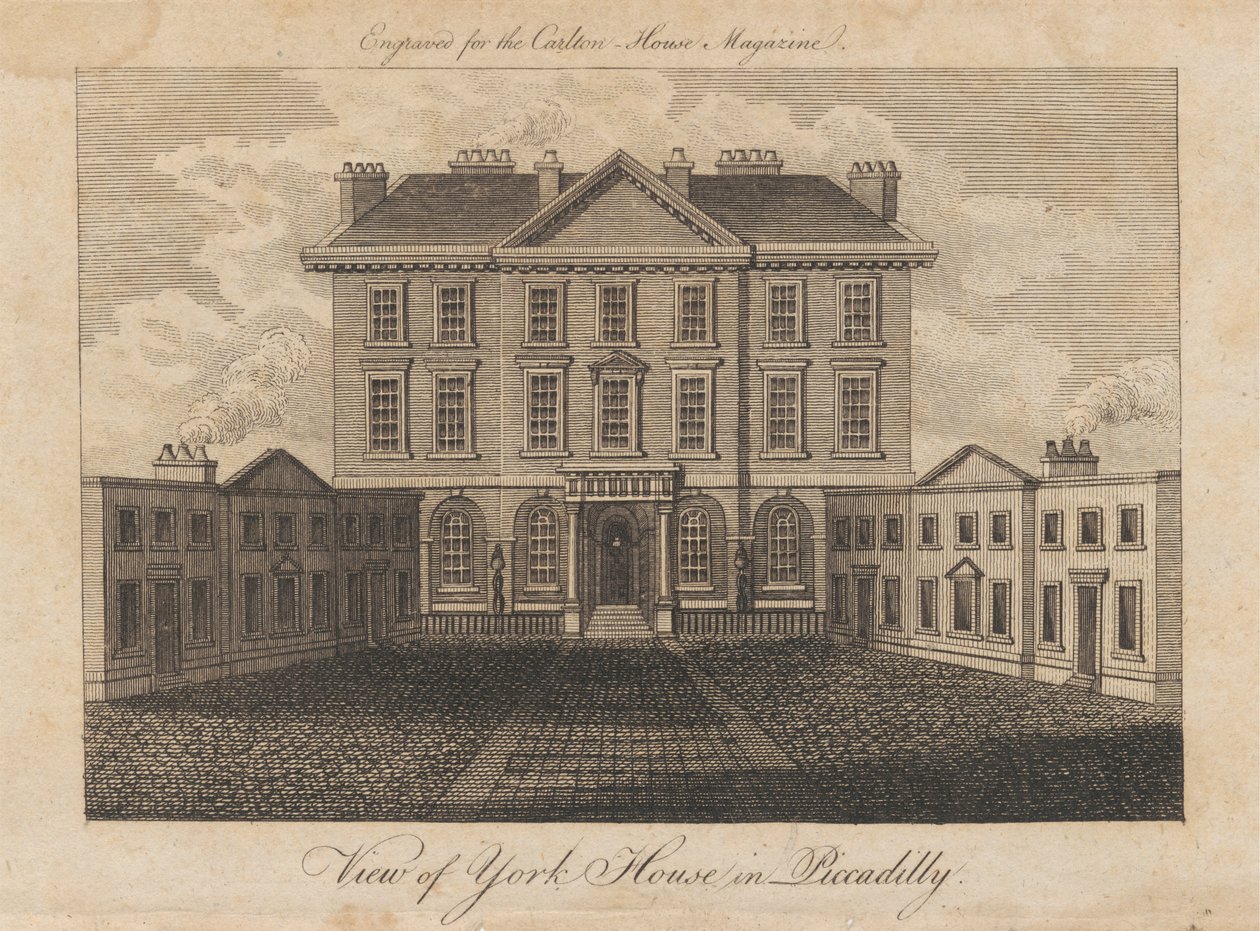 View of York House in Piccadilly by Unknown artist