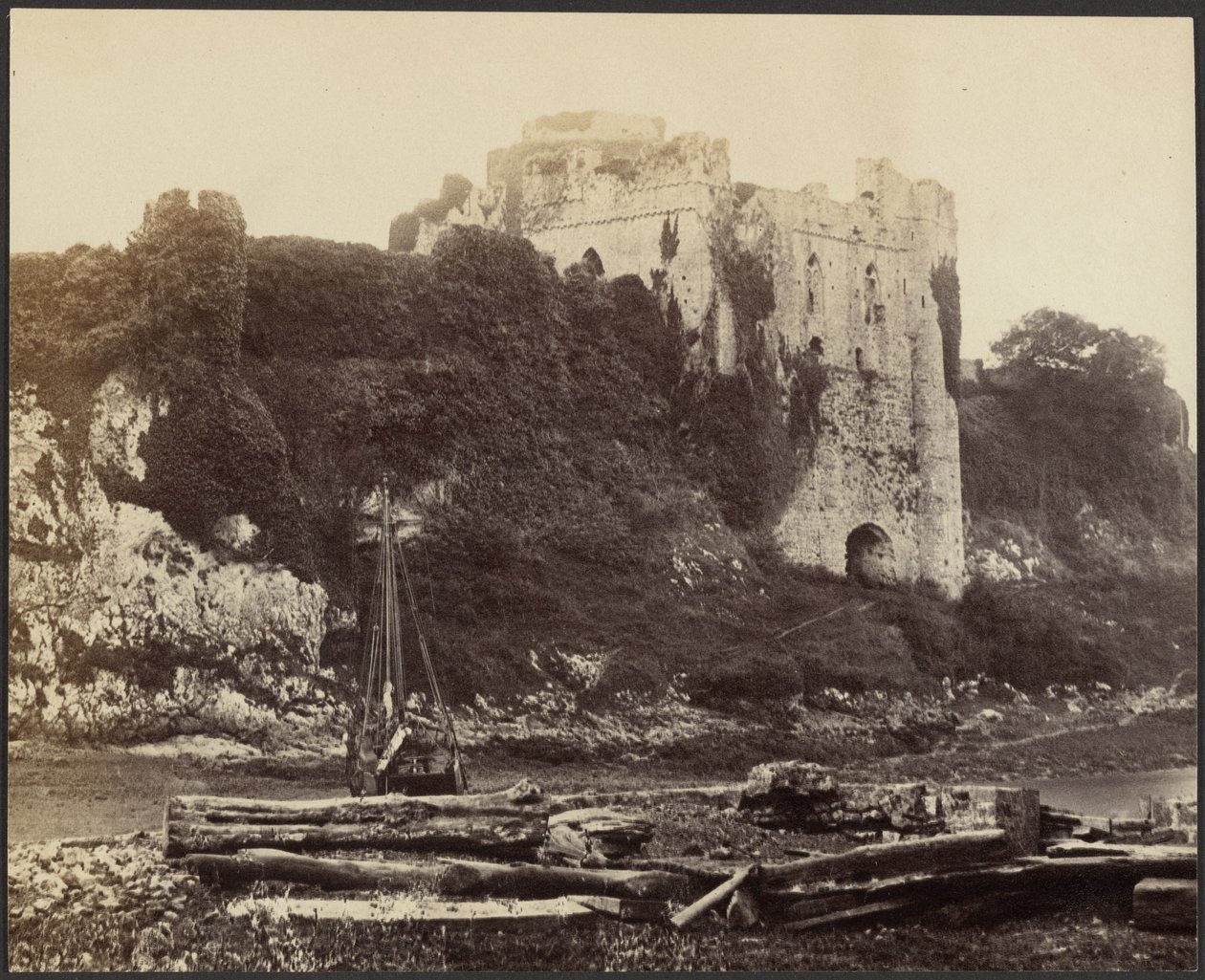 View of a Castle from across a River by Unknown artist