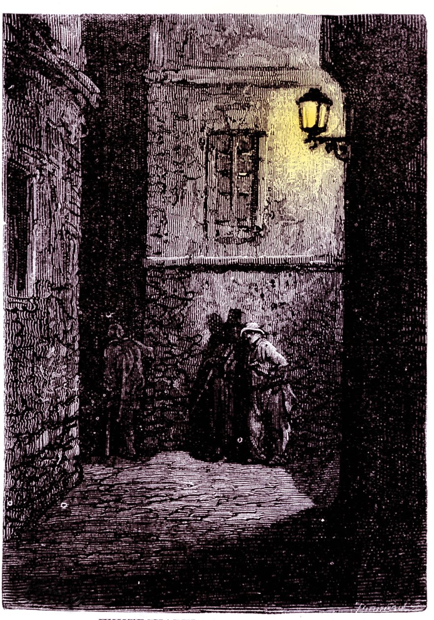 View of a Dark Alley in the Whitechapel District of London by Unknown artist