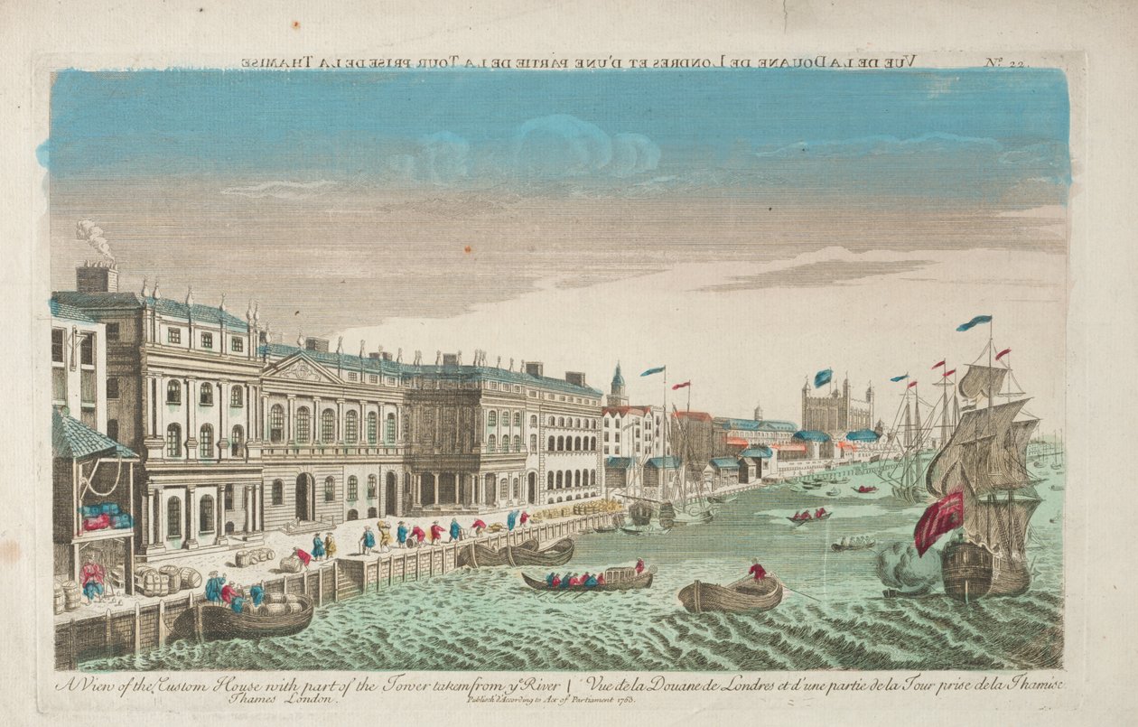 View of the Custom House and Douana of London by Unknown artist