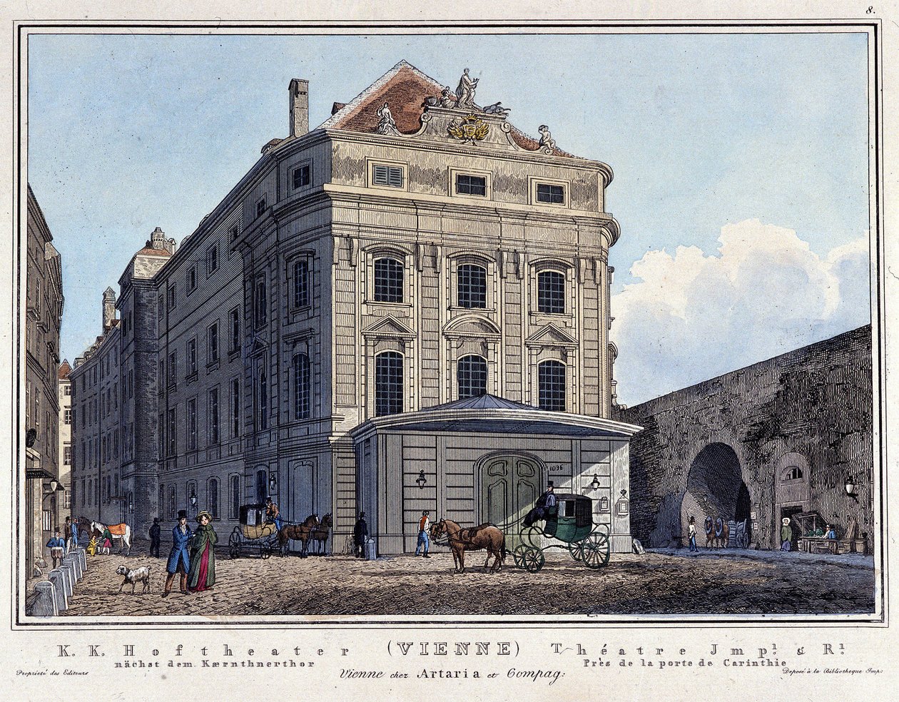 View of the National Hoftheater in Vienna in the 19th Century by Unknown artist