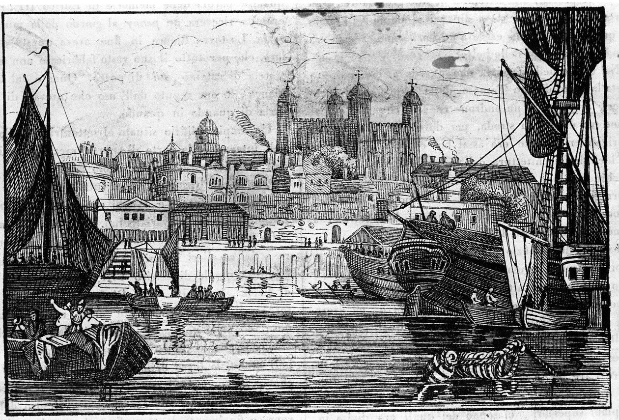 View of the Tower of London and the Thames by Unknown artist